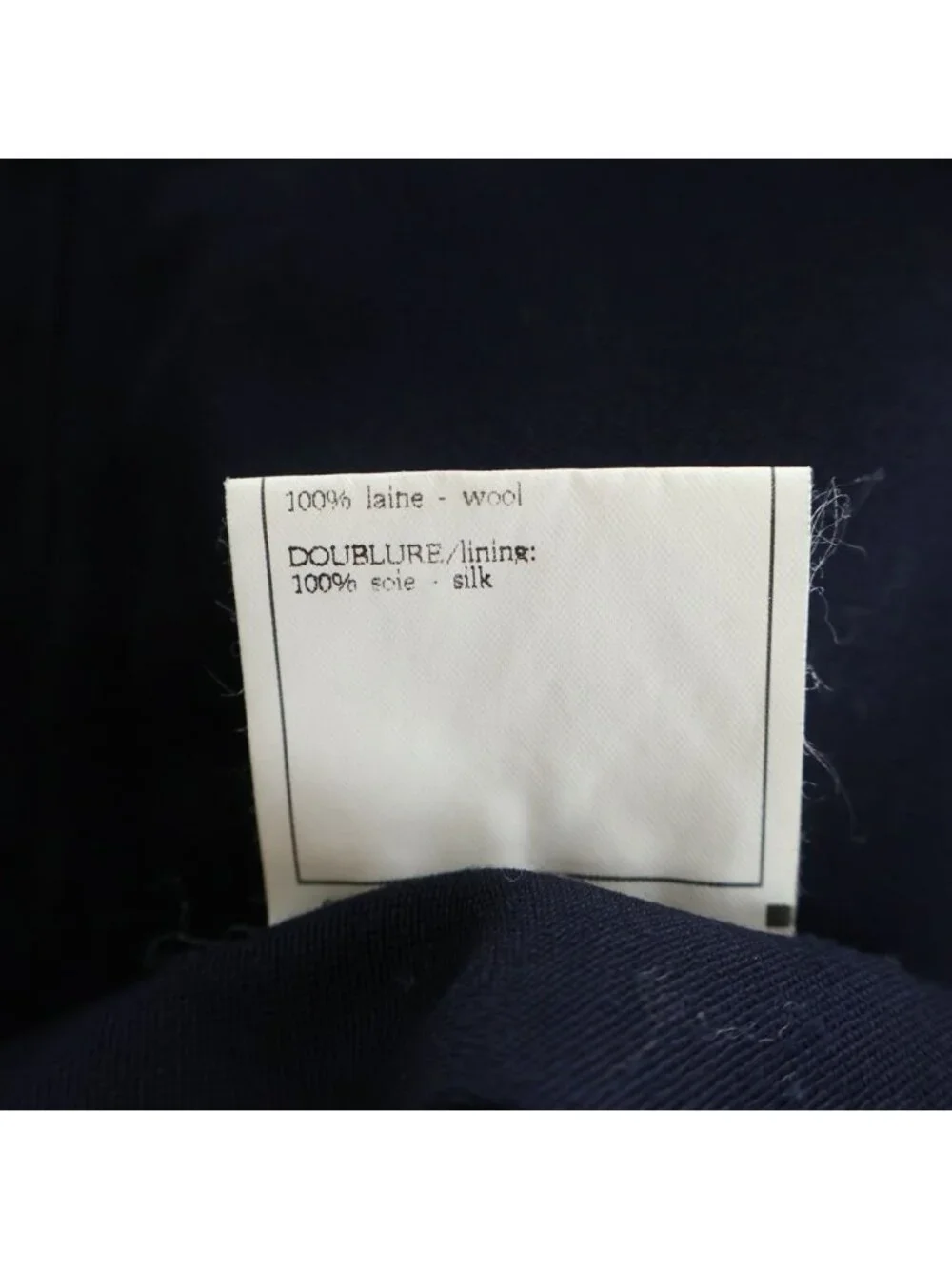 Chanel Vintage Side Zip Skirt Navy